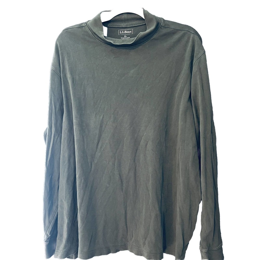 LL BEAN FOREST GREEN LONG SLEEVE SHIRT FOR MEN SIZE XL